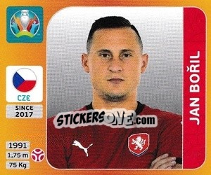 Sticker Jan Bořil - UEFA Euro 2020 Tournament Edition. 678 Stickers version - Panini