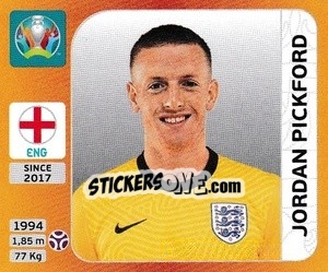 Sticker Jordan Pickford - UEFA Euro 2020 Tournament Edition. 678 Stickers version - Panini