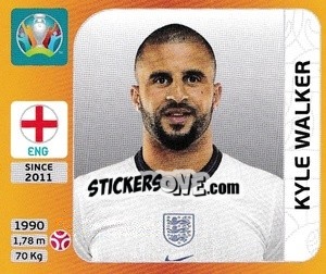 Sticker Kyle Walker - UEFA Euro 2020 Tournament Edition. 678 Stickers version - Panini