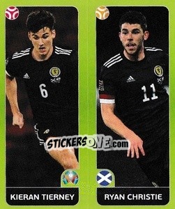 Sticker Kieran Tierney / Ryan Christie - UEFA Euro 2020 Tournament Edition. 678 Stickers version - Panini