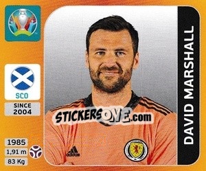 Sticker David Marshall - UEFA Euro 2020 Tournament Edition. 678 Stickers version - Panini