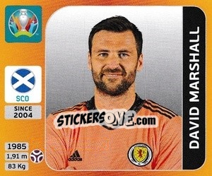 Cromo David Marshall - UEFA Euro 2020 Tournament Edition. 678 Stickers version - Panini