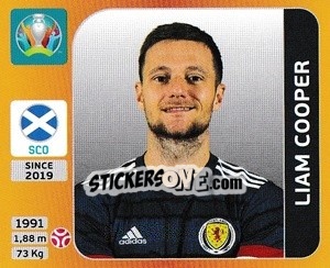 Figurina Liam Cooper - UEFA Euro 2020 Tournament Edition. 678 Stickers version - Panini