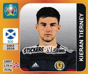 Sticker Kieran Tierney - UEFA Euro 2020 Tournament Edition. 678 Stickers version - Panini
