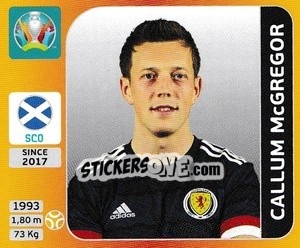 Sticker Callum McGregor - UEFA Euro 2020 Tournament Edition. 678 Stickers version - Panini