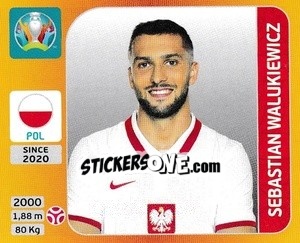 Sticker Sebastian Walukiewicz - UEFA Euro 2020 Tournament Edition. 678 Stickers version - Panini