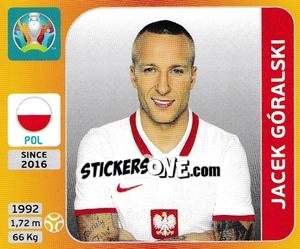 Sticker Jacek Góralski - UEFA Euro 2020 Tournament Edition. 678 Stickers version - Panini