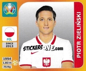 Sticker Piotr Zielinski - UEFA Euro 2020 Tournament Edition. 678 Stickers version n. 476 - Panini