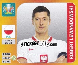 Sticker Robert Lewandowski - UEFA Euro 2020 Tournament Edition. 678 Stickers version - Panini