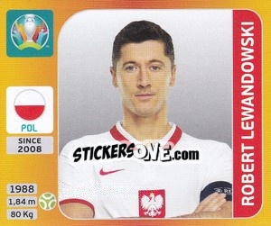Sticker Robert Lewandowski - UEFA Euro 2020 Tournament Edition. 678 Stickers version n. 477 - Panini