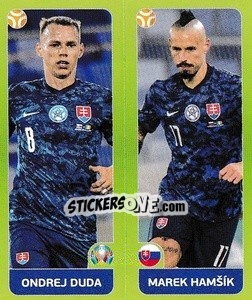 Sticker Ondrej Duda / Marek Hamšík - UEFA Euro 2020 Tournament Edition. 678 Stickers version - Panini