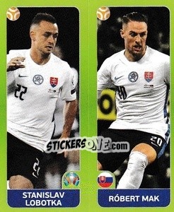 Sticker Stanislav Lobotka / Róbert Mak - UEFA Euro 2020 Tournament Edition. 678 Stickers version n. 490 - Panini