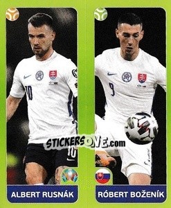 Sticker Albert Rusnák / Róbert Boženík - UEFA Euro 2020 Tournament Edition. 678 Stickers version - Panini