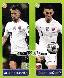 Sticker Albert Rusnák / Róbert Boženík - UEFA Euro 2020 Tournament Edition. 678 Stickers version n. 491 - Panini