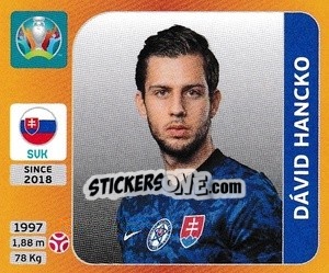 Figurina Dávid Hancko - UEFA Euro 2020 Tournament Edition. 678 Stickers version - Panini