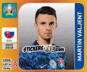 Figurina Martin Valjent - UEFA Euro 2020 Tournament Edition. 678 Stickers version - Panini