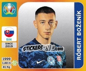 Sticker Róbert Boženík - UEFA Euro 2020 Tournament Edition. 678 Stickers version - Panini