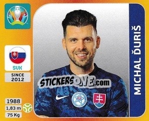 Sticker Michal Ďuriš - UEFA Euro 2020 Tournament Edition. 678 Stickers version - Panini