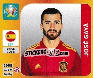 Figurina José Gayà - UEFA Euro 2020 Tournament Edition. 678 Stickers version - Panini