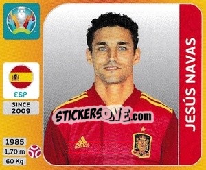Cromo Jesús Navas - UEFA Euro 2020 Tournament Edition. 678 Stickers version - Panini