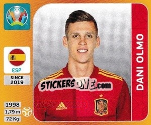 Sticker Dani Olmo - UEFA Euro 2020 Tournament Edition. 678 Stickers version - Panini