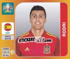 Sticker Rodri - UEFA Euro 2020 Tournament Edition. 678 Stickers version - Panini