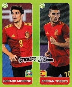 Sticker Gerard Moreno / Ferran Torres - UEFA Euro 2020 Tournament Edition. 678 Stickers version n. 539 - Panini