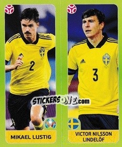 Sticker Mikael Lustig / Victor Nilsson Lindelöf - UEFA Euro 2020 Tournament Edition. 678 Stickers version n. 541 - Panini