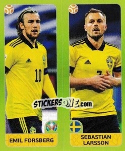 Cromo Emil Forsberg / Sebastian Larsson - UEFA Euro 2020 Tournament Edition. 678 Stickers version - Panini
