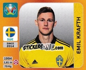 Cromo Emil Krafth - UEFA Euro 2020 Tournament Edition. 678 Stickers version - Panini
