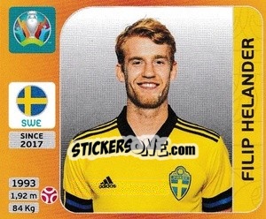 Sticker Filip Helander - UEFA Euro 2020 Tournament Edition. 678 Stickers version - Panini