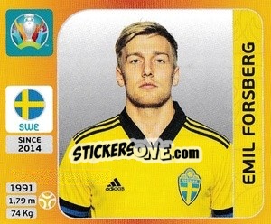 Cromo Emil Forsberg - UEFA Euro 2020 Tournament Edition. 678 Stickers version - Panini