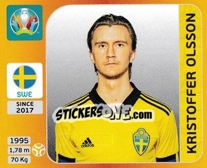 Figurina Kristoffer Olsson - UEFA Euro 2020 Tournament Edition. 678 Stickers version - Panini
