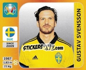Figurina Gustav Svensson - UEFA Euro 2020 Tournament Edition. 678 Stickers version - Panini