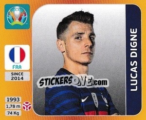 Sticker Lucas Digne - UEFA Euro 2020 Tournament Edition. 678 Stickers version - Panini
