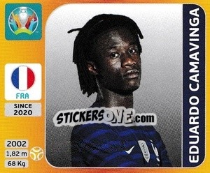 Figurina Eduardo Camavinga - UEFA Euro 2020 Tournament Edition. 678 Stickers version - Panini