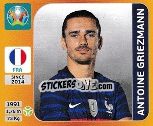 Sticker Antoine Griezmann - UEFA Euro 2020 Tournament Edition. 678 Stickers version - Panini