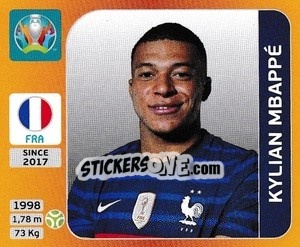 Sticker Kylian Mbappé - UEFA Euro 2020 Tournament Edition. 678 Stickers version n. 591 - Panini