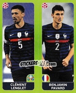 Cromo Clément Lenglet / Benjamin Pavard - UEFA Euro 2020 Tournament Edition. 678 Stickers version - Panini