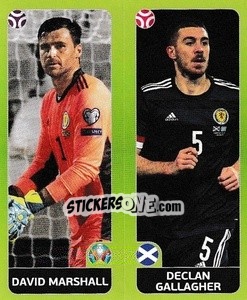 Sticker David Marshall / Declan Gallagher - UEFA Euro 2020 Tournament Edition. 678 Stickers version n. 428 - Panini