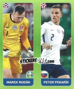 Sticker Marek Rodák / Peter Pekarík - UEFA Euro 2020 Tournament Edition. 678 Stickers version n. 486 - Panini