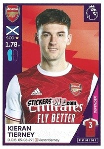 Sticker Kieran Tierney - Premier League Inglese 2020-2021 - Panini