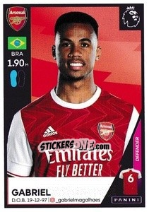 Sticker Gabriel - Premier League Inglese 2020-2021 n. 29 - Panini