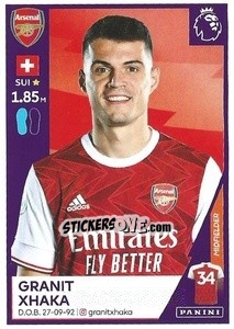 Sticker Granit Xhaka - Premier League Inglese 2020-2021 - Panini