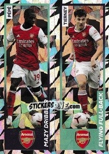 Sticker Nicolas Pépé / Kieran Tierney - Premier League Inglese 2020-2021 n. 50 - Panini