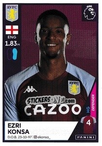 Sticker Ezri Konsa - Premier League Inglese 2020-2021 - Panini