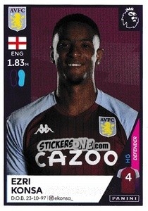 Figurina Ezri Konsa - Premier League Inglese 2020-2021 - Panini