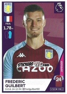 Figurina Frédéric Guilbert - Premier League Inglese 2020-2021 - Panini