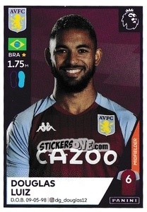 Sticker Douglas Luiz - Premier League Inglese 2020-2021 n. 63 - Panini