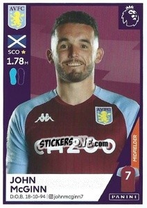 Sticker John McGinn - Premier League Inglese 2020-2021 - Panini